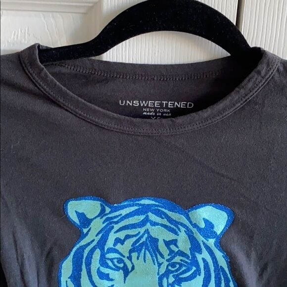 Unsweetened Black Tiger Aqua Metallic & Glitter Tiny Tee - Picture 3 of 8